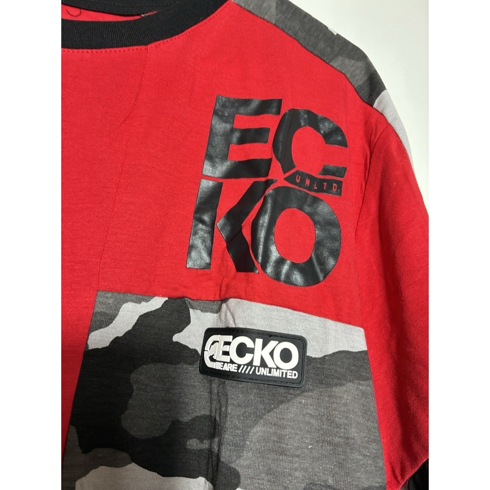 NEW!! Ecko Short Sleeve Tee Men's Large Red Streetwear Cotton - Picture 2 of 9